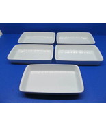 Wedgwood Korean Air KwangJuyo 7.5&quot;X4.5&quot; White Rectangular Dishes Set Of ... - £69.58 GBP