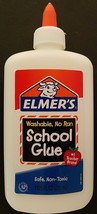 ELMER'S NO RUN SCHOOL GLUE Dries Clear Washable Nontoxic, 7.6 Oz/Bottle (225 mL) - £3.13 GBP