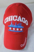 Chicago Windy City Adjustable Baseball Cap Hat Big Bear Headwear Red New - £6.61 GBP