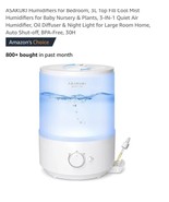 Humidifiers for Bedroom, 3L Top Fill Cool Mist Humidifiers for Baby Nurs... - $938.55 MXN