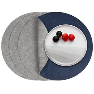 New Myir Jun Placemats Dual Sided Faux Leather Place Mats Set Of 4 Indoor Placem - £45.76 GBP