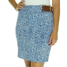 Michael Kors Wave Shibori Vintage Cadet Nautical Belted Pencil Skirt Siz... - $29.99