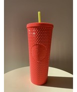 New Starbucks Summer 2022 Studded Dragon Fruit 24oz Tumbler Cup Red Salm... - £38.84 GBP