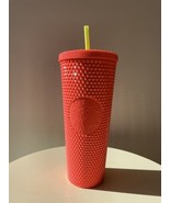 New Starbucks Summer 2022 Studded Dragon Fruit 24oz Tumbler Cup Red Salm... - £37.19 GBP