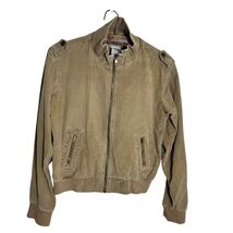 Billabong Womens L Corduroy Bomber Jacket Full Zip Up Epaulettes Details... - $59.99