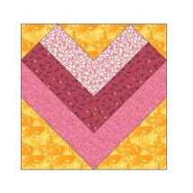 ALL STITCHES - MY HEART PAPER PIECING QUILT BLOCK PATTERN .PDF -072A - $2.75