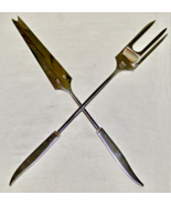 VINTAGE LATAMA MID-CENTURY ITALIAN STAINLESS STEEL CAPRI CARVING SET - E... - $24.75