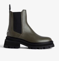 Zadig &amp; Voltaire Ride Chelsea Military Boots Leather $648, Sz 37, NIB! - £229.01 GBP