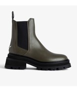 Zadig &amp; Voltaire Ride Chelsea Military Boots Leather $648, Sz 37, NIB! - $296.01