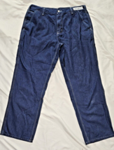 CARHARTT Dungaree Fit carpenter Jeans Mens 36x30 denim 382-83 NEW work blue - $29.02