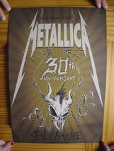 Metallica Poster Skull 30th Anniversary Fillmore - $5,019.10 MXN
