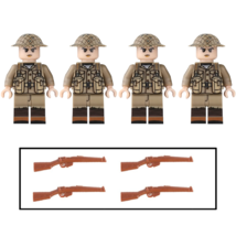 4pcs WW2 United Kingdom British Army UK Infantry Minifigures Accessories - $16.99