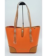 Dooney &amp; Bourke Claremont Dover Coral Orange Leather Shoulder Bag Tote N... - £158.65 GBP
