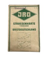 Vintage Circa 1950s Map West Germany JRO Strassenkarte Westdeutschland F... - £50.54 GBP