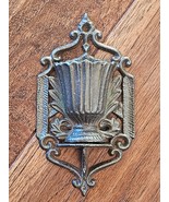 Cast Iron Wall Pocket Matchstick/Candle Holder Mid-evil Decor - $280.41 MXN