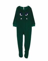 Boy&#39;s Green Monster Custom Theme Fleece Footed Pajama Sleeper, Size 3 Years - $204.96 MXN