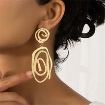 18K Gold-Plated Swirl Drop Earrings - £10.34 GBP