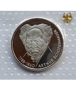 GERMANY 10 MARK PROOF SILVER COIN 1988 D ARTHUR SCHOPENHAUER MINT SEALED - $63.13 CAD