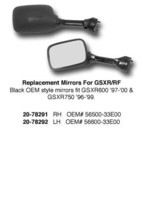 Emgo Left + Right Mirrors For 1996-1999 Suzuki GSXR750 GSXR 750 GSX-R750... - $37.90