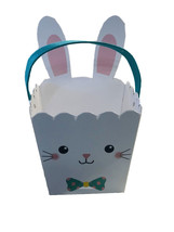 Animal Theme Rabbit Easter White Paperboard Basket/Box 8 Inches Tall 3+ - £28.94 GBP