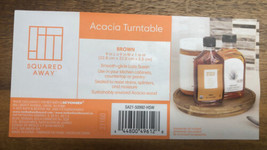 Bed Bath Beyond 9&quot;Acacia Wood Lazy Susan Organizer Kitchen Turntable Pan... - $25.62