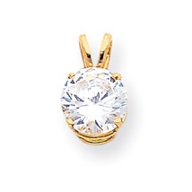 14K Gold Round 8mm Pendant Charm Jewelry Mounting 13mm x 9mm - £56.31 GBP