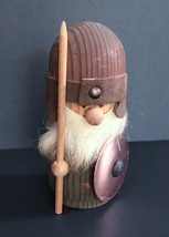Vintage Bostrom Modell  Scandinavian Bearded Wood Guard Viking Warrior S... - $53.46