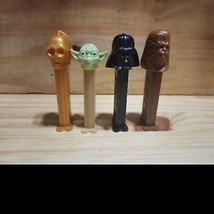 Pez Star Wars Lot Of 4 1997 Candy Dispensers Vader Yoda Chewy C3PO - £9.58 GBP