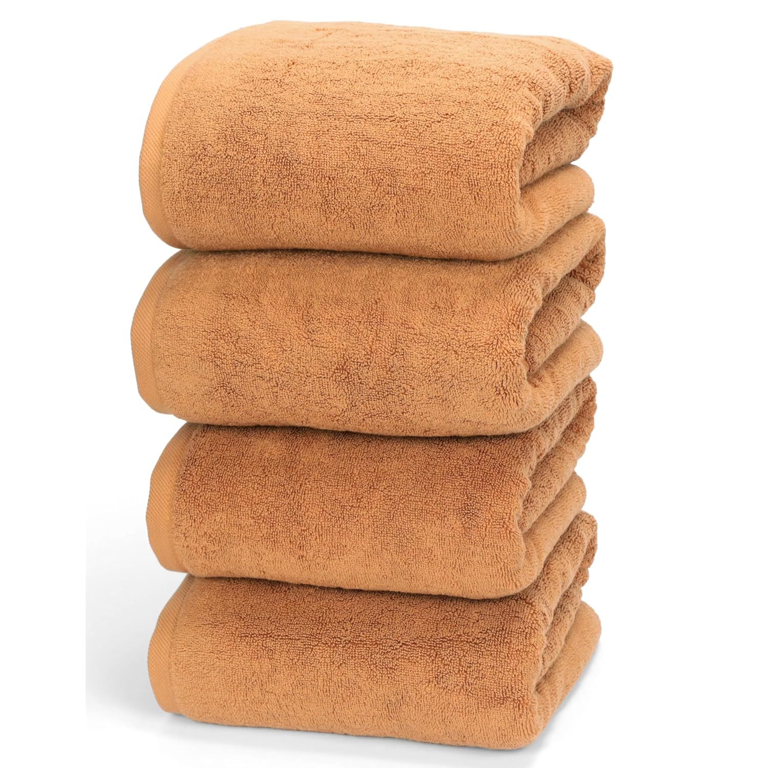 4 Piece Bathroom Towel Set, 800Gsm Thick And Borderless 27 X 54 Inches, 100% Cot