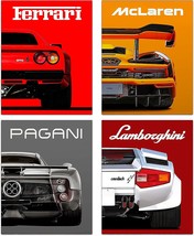 Modern Car Posters Classic Supercar Wall Art Prints, Cool, 8&quot;X10&quot; Unframed - £32.79 GBP