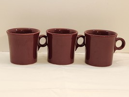 Set of 3 Fiestaware Cinnabar O Ring Handle Mug Coffee Cup HLC Pottery US... - £23.86 GBP
