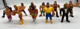 LOT OF 10 1990 Hasbro WWF Wrestling Figures 5&quot; Hulk Hogan Million Dollar Macho - £104.38 GBP