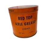 VINTAGE GULF REFINING CO RED TOP AXLE GREASE LIGHT 3 LB CAN  GREAT CONDI... - £87.61 GBP