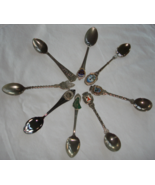 Lot of 8 Vintage Miniature Souvenir Spoons - $22.43