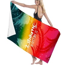 Hello Summer Microfiber Beach Pool Gym Yoga Bath Towel Quick Dry 55x27.5 - £11.86 GBP