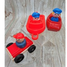 Vintage Fisher Price Little People Caes, Boat &amp; 3 little people Lot - $28.11