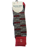 Tommy John Stay-Up Men’s Dress Sock 8.5-13 Haute Red Black Cheers Christmas - £15.82 GBP