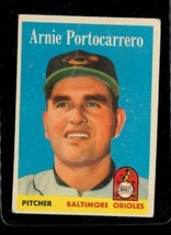 Vintage Baseball Card Topps 1958 #465 Arnie Portocarrero Baltimore Orioles - £8.40 GBP