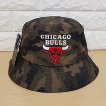 Ultra Game One Size NBA Chicago Bulls Bucket Hat Camo Camoflage Green VGMC061F - £31.44 GBP