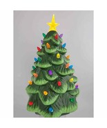 Mr. Christmas Green Ceramic Christmas Tree LED Lights 14&quot; Battery Operated - $1,021.56 MXN