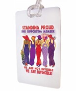 (R) STANDING PROUD IN SUPPORT LUGGAGE TAG &amp; STRAP FOR LADIES OF SOCIETY ... - $246.89 MXN