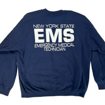 New York State EMS SweatShirt Vintage NYS EMT Mens 2XL Emergency Medical Tech - £27.29 GBP