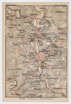 1910 Antique Map Of Vicinity Of Bad Kissingen / Bavaria / Bayern / Germany - £17.13 GBP