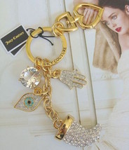 Juicy Couture Key Ring fob Purse Charm Pave All Seeing Eye Horn Hamsa Hand NWD - £25.32 GBP