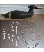 Vintage Hand Carved Painted Wood Duck Decoy CHARLES SPIRON 20/250 1980 A... - $901.80 CAD