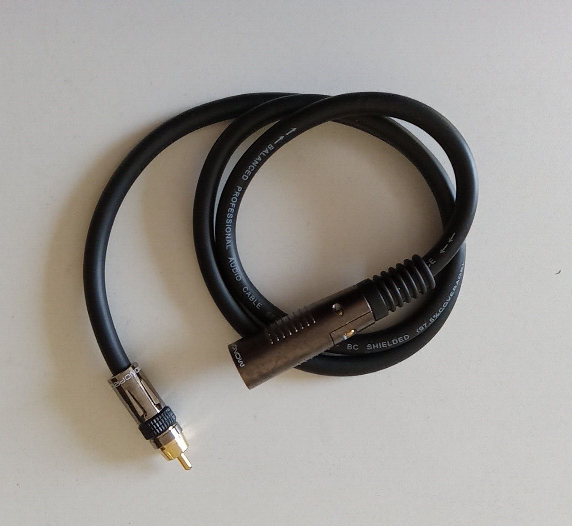 Monoprice 4776 3ft Premier Series XLR Male to RCA Male Cable, 16AWG Gold Plated - $13.06