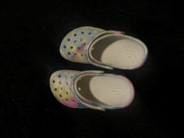 Crocs Classic Tie Dye Design Slip On Clogs Shoes Unisex Toddler Youth Size c11 - $7.92