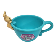 VINTAGE 1994 LITTLEST PET SHOP TEA SET REPLACEMENT AQUA CUP W/ TAN BUNNY... - $19.00