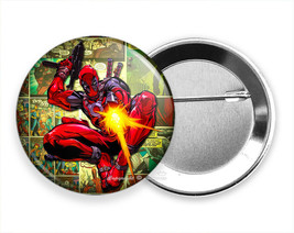 Deadpool Superhero Classic Comics Book Page Pinback Pin Button Badge Gift Idea - £10.24 GBP+