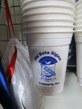 Phi Beta Sigma Fraternity Plastic Cups Divine 9 Drink Cups  White 16 oz Cup - £1.57 GBP